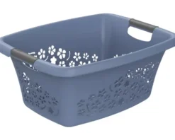 Wäschekorb Rotho Flowers 25 l blau matt 1756506161WS
