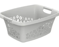 Wäschekorb Rotho Flowers 25 l grau matt 1756590002WS