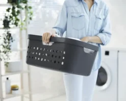 Wäschekorb Rotho Jona 39 l anthrazit matt 1050808853WS