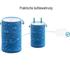 Wäschekorb Tautropfen Blau