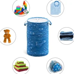 Wäschekorb Tautropfen Blau
