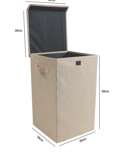 Wäschekorb Wäschebox Stoffbox mit Deckel Dreso M