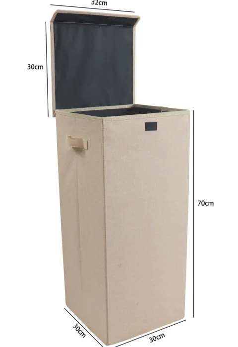 Wäschekorb Wäschebox Stoffbox mit Deckel Dreso L