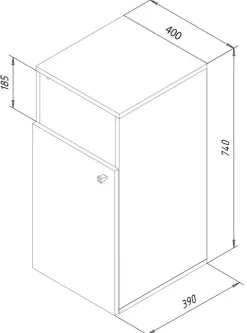 Wäscheschrank Wäschetruhe Wäschebox Dreso L 1f