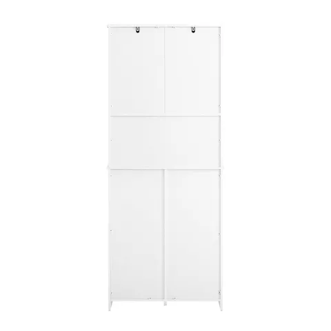 Wäscheschrank mit Wäschekorb und Regal in Weiß BZR150-W