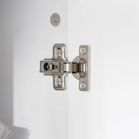 Wäscheschrank mit Wäschekorb und Regal in Weiß BZR150-W