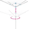 Wäschespinne aus Aluminium tectake 150 x 150 x 196 cm wetterfest grau