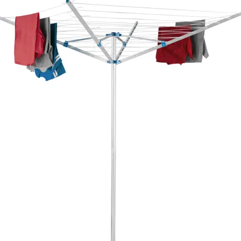 Wäschespinne aus Aluminium tectake 150 x 150 x 196 cm wetterfest grau