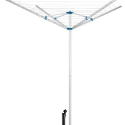Wäschespinne aus Aluminium tectake 150 x 150 x 196 cm wetterfest grau