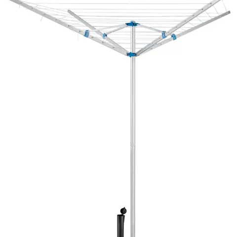 Wäschespinne aus Aluminium tectake 150 x 150 x 196 cm wetterfest grau