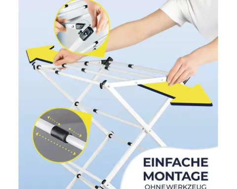 Wäscheständer EASYmaxx ausziehbar weiß