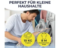 Wäscheständer EASYmaxx ausziehbar weiß