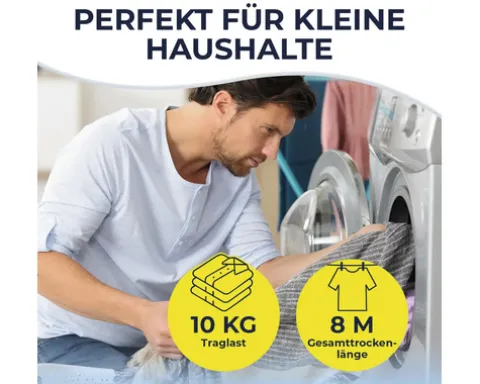 Wäscheständer EASYmaxx ausziehbar weiß