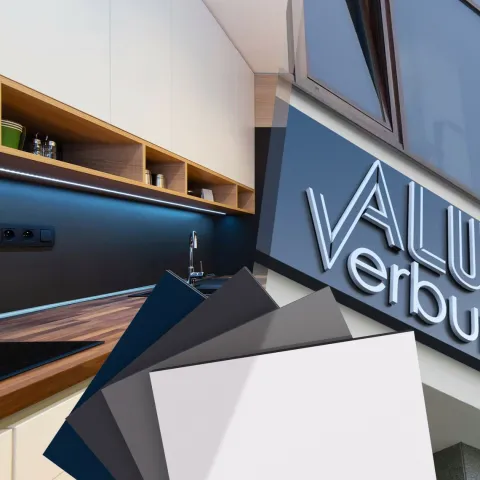 70x70cm - Aluverbundplatte Aluminiumverbund Braun RAL 8015 - 3 mm/0,3 mm