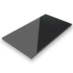 75x305cm - Aluverbundplatte Aluminiumverbund Schwarz RAL 9005 - 3 mm/0,3 mm