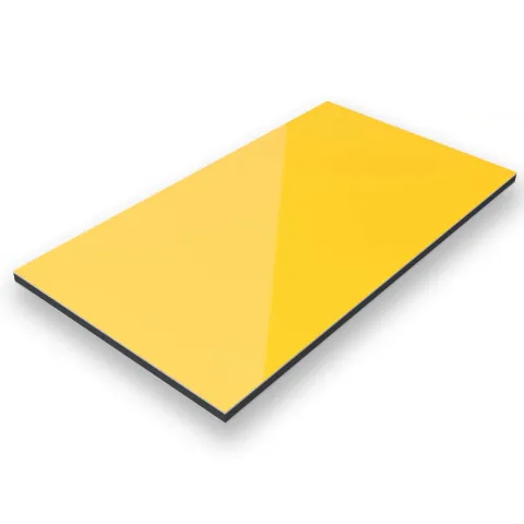 50x100cm - Aluverbundplatte Aluminiumverbund Gelb RAL 1023 - 3 mm/0,3 mm