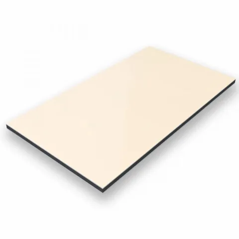 70x70cm - Aluverbundplatte Aluminiumverbund Elfenbein RAL 1015 - 3 mm/0,3 mm