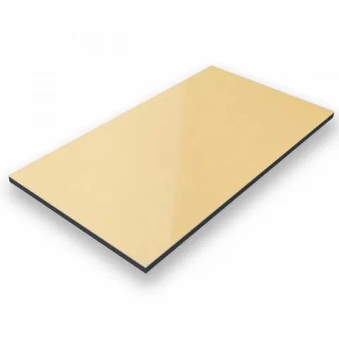 70x70cm - Aluverbundplatte Aluminiumverbund Spiegel-Gold - 3 mm/0,3 mm