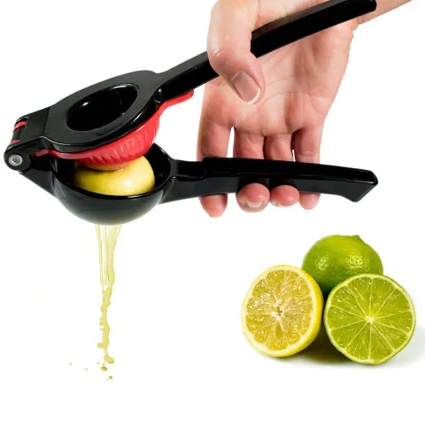 Zitronenpresse, Zitruspresse, Limettenpresse - SQUEEZY, (Black Edition) - Manuelle aus Aluminiumguss