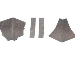 Zubehörset für Wandabschlussprofil 23 Rusty Iron 4 Stück