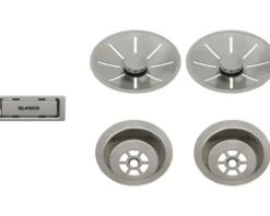Ab-und Überlaufset Blanco satin platinum 207410