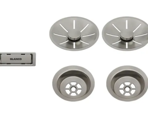 Ab-und Überlaufset Blanco satin platinum 207410