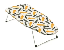 ADOB Tischbügelbrett Minibügelbrett kleines Bügelbrett, 70 x 30 cm, klappbar, Motiv Baumwollbezug abnehmbar und waschbar