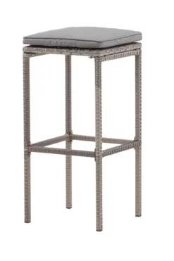 Alo Garten Barhocker inkl. Kissen grau. 38 X 38 X 76 cm