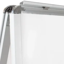 Aluminium Plakatständer tectake inklusive 2 Schutzfolien DIN A1, doppelseitig, klappbar grau