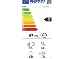 Amica Teilintegrierter Geschirrspüler 45 cm für 10 Maßgedecke 9 l 47 dB (A) EGSP 560 911 E