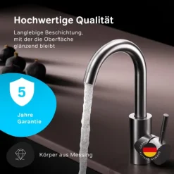AM.PM Küchenarmatur um 360 Grad drehbar, Küchenarmatur mit Einhebelmischer Hoher Auslauf F85B02711