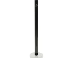 Aschenbecher Pfosten freistehend Edelstahl schwarz 100 cm (ohne Fuß)