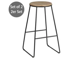 Barhocker Loft, 2er Set