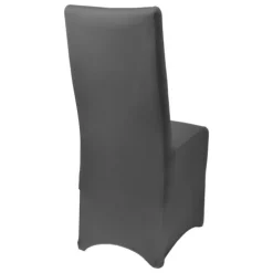 Beautissu Leona Stuhlhusse 95x45cm Anthrazit Stretch Bankett (4tlg)