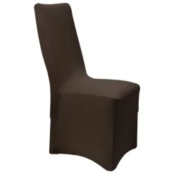 Beautissu Leona Stuhlhusse 95x45cm Braun Stretch Bankett