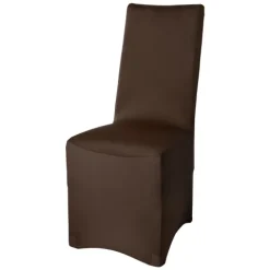 Beautissu Leona Stuhlhusse 95x45cm Braun Stretch Bankett