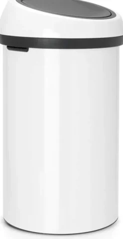Brabantia Abfallbehälter Mit Soft Touch Öffnung 60 Liter HxBxT 71 x 40 x 40 cm Metall Weiß