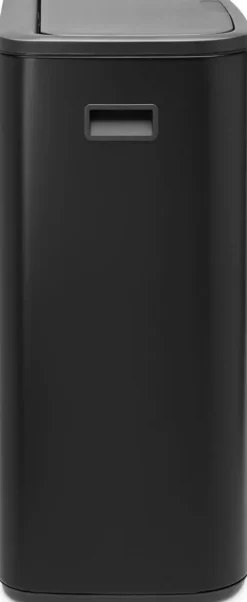 Brabantia Hochwertiger Abfallsammler Mit Touch Öffnung 2 x 30 Liter HxBxT 65,6 x 54,5 x 31 cm Schwarz
