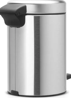 Brabantia Klassischer Tretmülleimer Mit Soft Verschluss 3 Liter HxBxT 26,4 x 16,8 x 23,5 cm Metall Edelstahl Matt