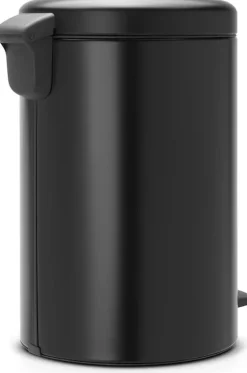 Brabantia Klassischer Tretmülleimer Mit Soft Verschluss 20 Liter HxBxT 46,7 x 29 x 38 cm Metall Metallik Schwarz