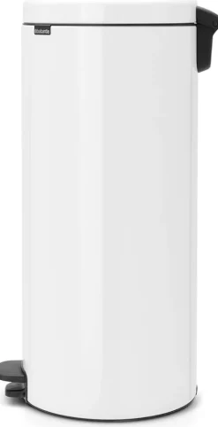 Brabantia Klassischer Tretmülleimer Mit Soft Verschluss 30 Liter HxBxT 67,9 x 29,3 x 38 cm Metall Weiß