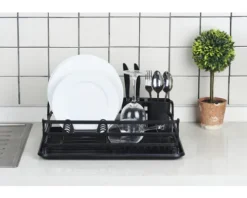 CENTA Abtropfgestell 32x43x12 cm schwarz matt
