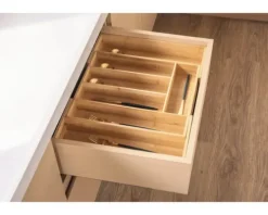 CENTA Besteckeinsatz flexibel BxTxH 33,3-53,3 x 38,4 x 6,5 cm aus Bambus