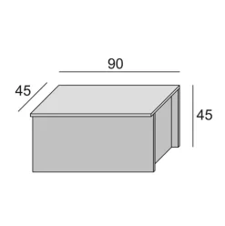 90cm breite Aufbewahrungstruhe mit Sitzbank