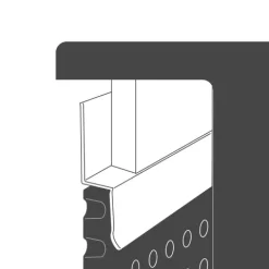 Daprona Noppenbahnprofil 20x 1m x 13,8mm PVC Schwarz Wandanschlussleiste