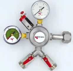 Druckminderer, Druckregler, Druckreduzierventil - CO2, Premium Micro Matic, 2-leitig