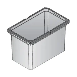 Envi Free Mülleimer 16 Liter 382 x 230 x 256 mm Abfallbehälter Kunststoff Grau Küche