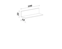 Flex Well Wandregal Cara BxTxH 100 x 19 x 22,8 cm eiche design matt zerlegt 00012663