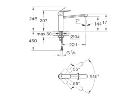 GROHE Küchenarmatur EUROSMART COSMOPOLITAN supersteel matt 30193DC0