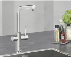 GROHE Küchenarmatur mit Filterfunktion und Kochend heißes Wasser GROHE RED chrom 30327001
